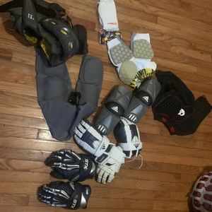 Lacrosse and football equipment